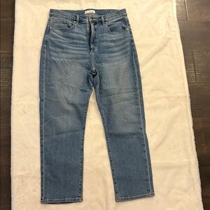LOFT High Rise Slim Jeans in Mid Vintage Wash